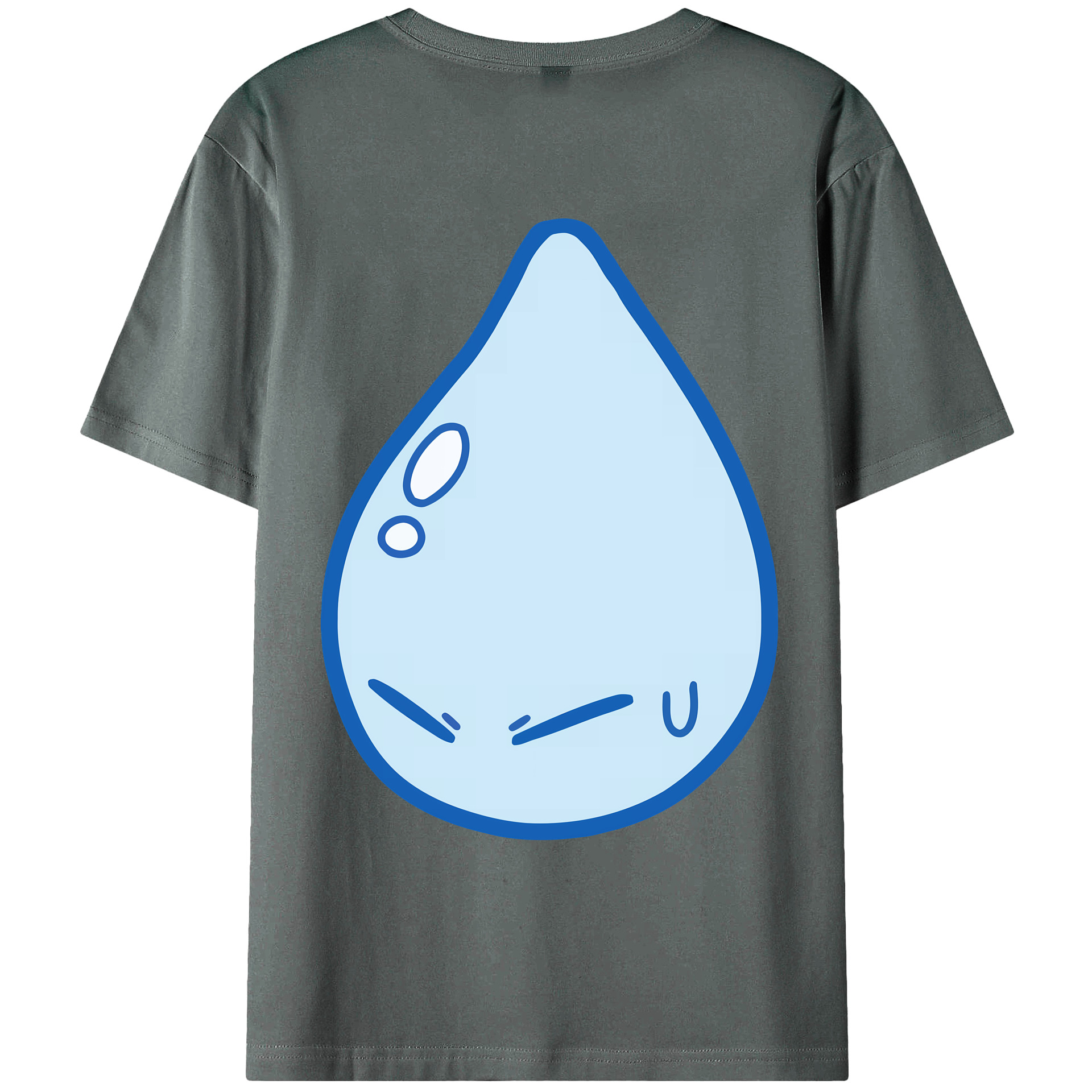 （画像用） 転スラ Regarding Reincarnated to Slime 綿100％ メンズ半袖Tシャツ（バックプリント） 通気性
